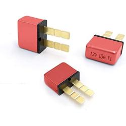 PHOTO-TOP 10A, Automotive Circuit Breaker, Plug in Mounting with Snap-Off Function, ATC Blade Type Terminal Connection (3pcs)