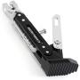 Motorcycle Kickstand, Universal Aluminum Alloy Kickstand Foot Side Stand Adjustable Tripod Holder for Scooter Modified Motor (Silver)