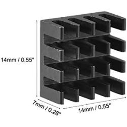 uxcell Electronic Radiators Heatsink for MOS GPU IC Chip Black 14 x 14 x 7 mm 5pcs