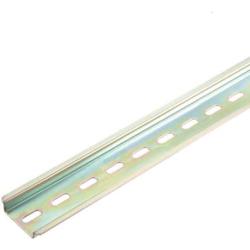 Fielect DIN Rail Sloted Steel Mounting Guide 100cm x 35mm x 7.5mm, 1mm Thickness Bronze Tone