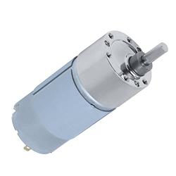555 High Torque Micro Brush DC Motor Low Speed Gear Reduction Motor Eccentric Shaft Gearbox Diameter 37mm High Torque All Metal Gear Electric Micro Gear Motor (24 Volt, 300RPM)