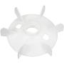 uxcell Motor Fan Blade 215mmx43mm Round Shape Bore White Engineering Plastic with 6 Vanes
