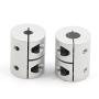 Zeberoxyz 2PCS Shaft Coupling 5mm to 8mm Aluminum Alloy Joint 25mm Length 20mm Diameter Stepper Motor Connector Rigid Coupler for 3D Printer CNC Machine DIY Model (5x8mm）