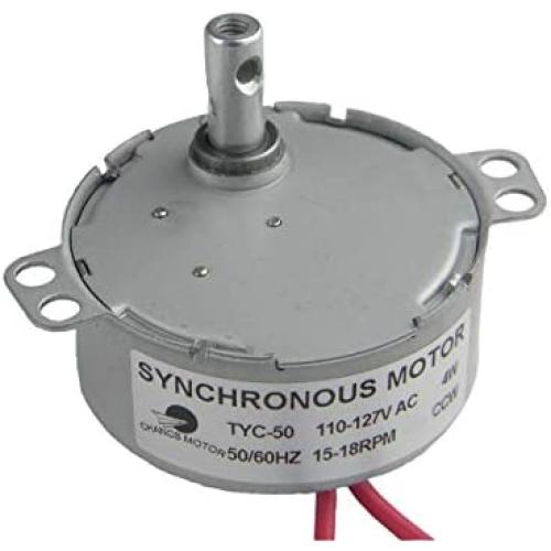 CHANCS TYC-50 Small Synchronous Motor 110V AC 15-18RPM Shaft Rotation CCW 4W Gear Motor for Electric Fireplace