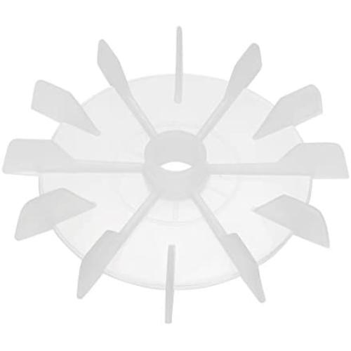 uxcell Motor Fan Blade 120mmx15mm Round Shape Bore White Engineering Plastic with 12 Vanes