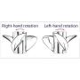 HoaFourge 7 1/2 x 7 Aluminum Propeller Prop for Suzuki Outboard Engine 4HP 5HP 6HP 58110-91JN0-019
