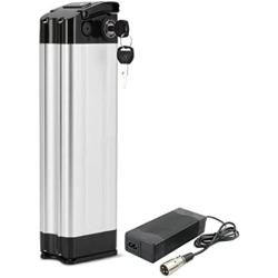 Wnicek 36V10AH 360Wh E-Bike Battery 10000mAh Cycle Lockable Lithium Electric Bike Battery 4-Pins Output Port Li-ion Battery with 42V Charger for 200W~500W EBike Motor