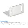 MECCANIXITY Motor Bracket Motor Mounting Holder 30x46x38mm Silver Tone for Worm Gear Motor 2pcs