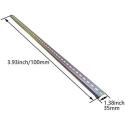 Fielect DIN Rail Sloted Steel Mounting Guide 100cm x 35mm x 7.5mm, 1mm Thickness Bronze Tone