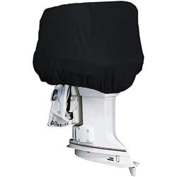 AKEfit Outboard Motor Cover, Waterproof & Sunproof Boat Motor Covers,Motor Hood Cover with Heavy Duty Oxford Fabric Extra PVC Coatin, Fits Motor Up to 150Hp
