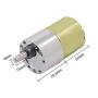 520 High Torque Micro Brush DC Motor Low Speed Gear Reduction Motor Eccentric Shaft Gearbox Diameter 37mm High Torque All Metal Gear Electric Micro Gear Motor(24 Volt, 10 RMP)