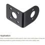 MECCANIXITY Motor Mounting Bracket Motor Holder 33x26x33mm Black with Screws and Hex Coupling for Motor