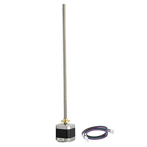 Iverntech NEMA 17 Stepper Motor with Integrated 310mm T8 Lead Screw for Prusa i3, Reprap Corexy, MP Select Mini 3D Printers and CNC Mile Routers…