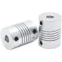 BTMB 2pcs Flexible Couplings 5mm to 6mm Aluminum Stepper Motor Shaft Coupler for 3D Printer CNC Machine DIY(19x25mm)