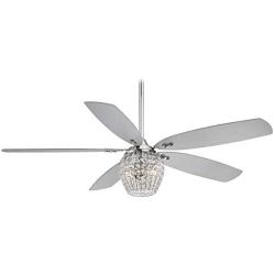 Minka-Aire F902L-CH Bling 56 Inch Ceiling Fan with LED Light and DC Motor in Chrome Finish