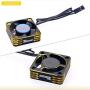 Surpass Hobby Rocket 30x30mm Aluminum 28000RPM Motor Cooling Fan for 1/8 1/10 1/12 RC Car 540 550 Motor (Black-Golden)