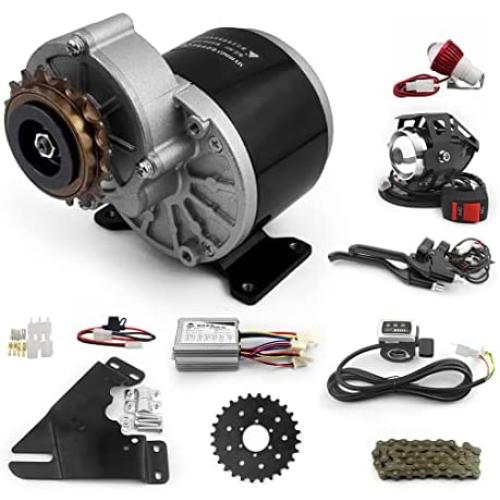 L-faster 24V 36V 350W Disc Brake Motor Kit for Left Drive Installation 350W Brush Motor Controller Brake Sensor Lamp