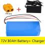 Jieoto 72V E-Bike Battery 20Ah 30Ah 40Ah Lithium-ion Battery Pack Fit for 1000W 1200W 1500W 1800W 2000W 2300W Electric Bike Electric Scooter Electric Motorcycle Golf Cart with Charger