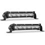 7 Inch Single Row Led Light Bar Pods - BEAMCORN Ultra-Slim 60W 10000 Lumens Waterproof Driving Fog Light Combo Flood Spot Lights for Trucks Off road ATV UTV SUV Boat 2-Pack