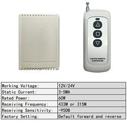 JQDML Remote Controller for 12V/24V Linear Actuator Rated Power 60W Color White Applicable to DC Motor