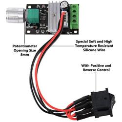 Greartisan 6V-28V 3A DC Motor Speed Controller PWM Variable Speed Regulator Governor Switch 1203BB with Speed Control Knob