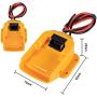 Battery Adapter for Dewalt 20V Battery 18V Dock Power Connector 14 Gauge Robotics Good Power Convertor for DIY Ride On Truck, RC Toys and Work Lights Replacement for DCB205 DCB205-2 DCB204