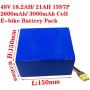 Jieoto 48V E-Bike Battery, 18.2Ah 21Ah High Capacity Lithium Battery 1000W-200W Li-ion Battery Pack with 2A Charger and BMS for Electric Bicycles Scooters Four-Wheel Motorcycles
