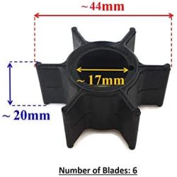 ITACO Boat Motor Water Pump Impeller 345-65021-0 47-16154-1 345-65021-0M Sierra Marine 18-8923 for Tohatsu Nissan 25HP 30HP 35HP 40HP Outboard Motor