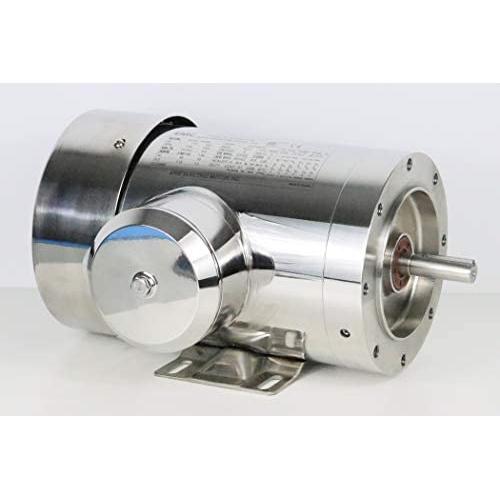 Electric Motor Washdown Stainless Steel 1HP 1800RPM 230/460V 56C TEFC IP69K