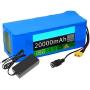 Wnicek 36V 20AH 10S 8P E-Bike Battery Pack 10S 8P 20000mAh E-Bike Battery with 2A Charger and BMS Waterproof Li-ion Battery Pack Fit for 750W-50W Motor