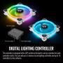 Thermaltake Riing Trio 12 RGB White TT Premium Edition - 3 Pack, 120mm, 3 Independent 16.8 Million Color LED Ring Design, Featuring 30 addressable LEDs, Case/Radiator Fan, CL-F126-PL12SW-A