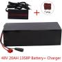 Wnicek 48V E-Bike Lithium Battery Pack, 20000mAh 13S 8P Battery for Motor Within 1200W for Electric Tricycles Cross Country Bikes Electric Motorcycles with 50A BMS and Charger