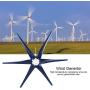FTVOGUE Mini Wind Turbines Generator 6 Blades Horizontal Wind Generator400W Power Supplies ThreePhase Motor with Controller(24V-Blue)