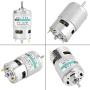 XD-775 DC Motor 12V, High Torque DC Motor High Speed 10000rpm Double Ball Bearing Motor, Low Noise Gear Motor for Small Lathe, Precision Machine Battery Car