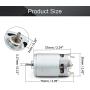 Fielect 22500RPM 10.8V DC Motor RS 550 Motor D Shaft High Torque Electric Motor for Drills, Robots, RC Vehicals, Remote Controlled Cars/Robot, Saw Repair/Replacement Engine