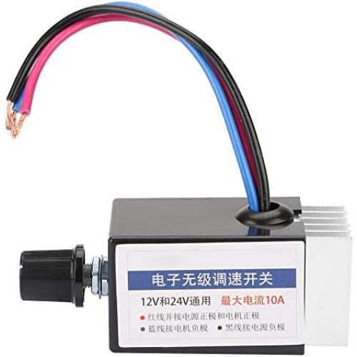 Motor Speed Controller,Universal DC 12V/24V Motor Speed Controller Switch For Car Truck Fan Heater Control