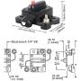 OUHL 200 Amp Circuit Breaker Manual Reset 30-250A for Car Truck Rv ATV Marine Trolling Motors Boat Vehicles,12V-48V DC (200A)