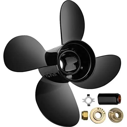 VEVOR Outboard Propeller, Replace for OEM 48-8M8026630, 4-Blade 10.3 VEVOR Outboard Propeller, Replace for OEM 48-8M8026630, 4-Blade 10.3