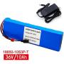 Jieoto E-Bike Lithium Battery with 20A BMS and 42V Charger 36V 10Ah Lithium-ion Battery for 200W-500W Motor Fit for Electric Scooter Electric Bicycle Tricycles