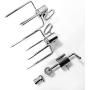 BBQ Grill Rotisserie Replacement Parts Rotisery AC Motor Plus Universal Rotisery Spit Meat Forks for Weber Grill Pro Rotisserie