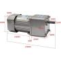 Bemonoc Reversible AC 220V Gear Reducer Motor 120Watts 50/60HZ 75 RPM Output Shaft 12mm & AC Speed Controller Kits for dyeing industrial