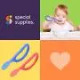 Special Supplies Duo Spoon Loops Oral Motor Therapy Tools, 2 Pack, Textured Stimulation and Sensory Input Treatment for Babies, Toddlers or Kids, BPA Free Silicone with Flexible, Easy Handle