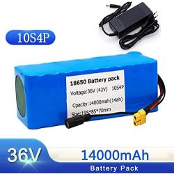 Jieoto 36V E-Bike Battery 8AH/ 14AH 500W High Power Rechargeable Lithium-ion Battery with 42V Charger Fit for 500W 350W 250W 200W Motor for Scooters Electric Tools Electric Tricycles