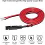 QIUCABLE SAE Quick Disconnect Extension Cable - 12Ft 16AWG SAE 2 Pin Bullet Quick Release Connector Lead Wire Harness, SAE Single Plug Battery Charging Cable for Solar Panel Car Truck Motorcycle