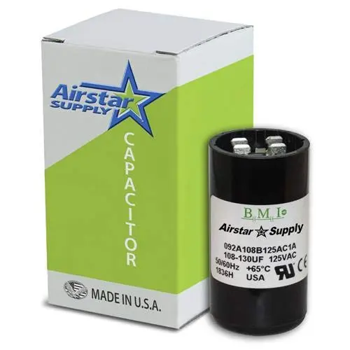 108-130 uF x 110/125 VAC - Pool Pump Motor Start Capacitor - BMI Replacement # 092A108B125AC1A - Made in The USA