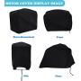 Boat Motor Cover 600D Waterproof Outboard Motor Cover, Boat Engine Cover Universal Size Fits UP-20HP Black 6