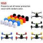 Propeller Spare Blades for DJI FPV Drone Accessories (Red) - Gift Propeller Motor Dust-Proof Protection Cover