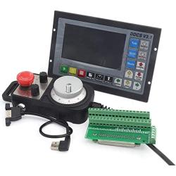 DDCSV3.1 Offline Controller 4 Axis 500kHz CNC Offline Motion Control and 100PPR MPG Hand Wheel with Emergency Stop Switch for Stepper Motor Servo Motor