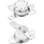 uxcell KSD301 Thermostat 150°C/302°F 10A Normally Closed N.C Adjust Snap Disc Temperature Switch for Microwave,Oven,Coffee Maker 2pcs