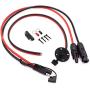 2ft/60cm Solar Conector to SAE Adapter 10AWG Cable + 2ft/60cm 10 AWG Solar Weatherproof SAE Socket Sidewall Port